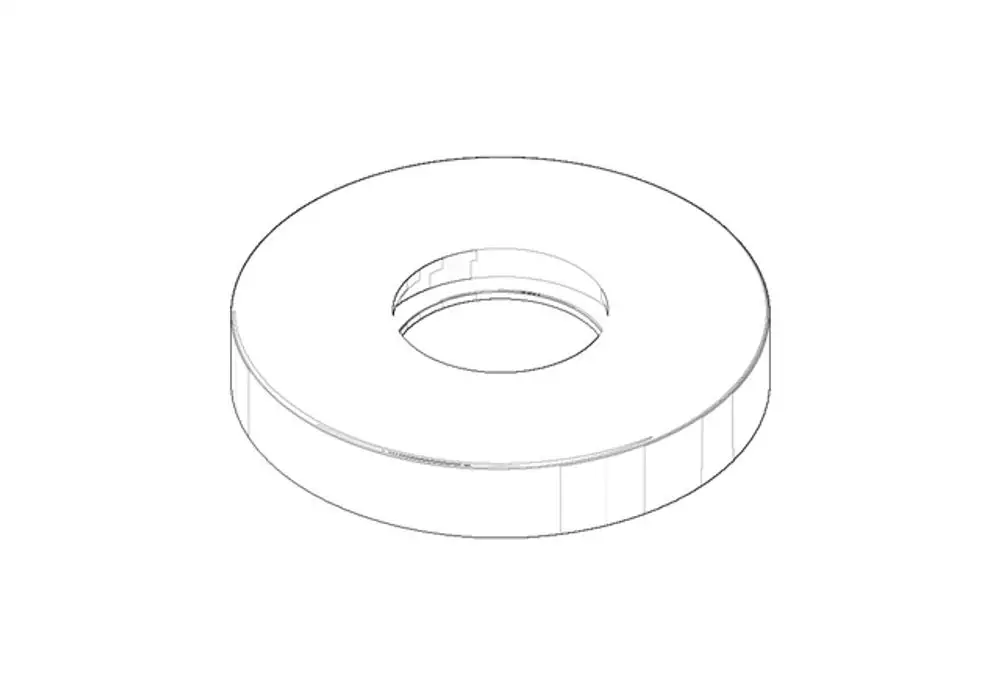DORNBRACHT Rosette ERSATZTEILE 092722003 D. 55 x D. 22 x 9 mm Schwarz matt, 092722003-33 Galeriebild 1